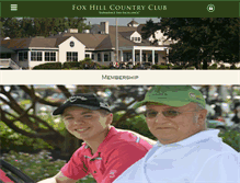 Tablet Screenshot of foxhillcountryclub.net